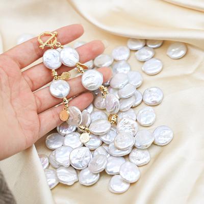 China Wholesale Freshwater Pearl 5A Grade High Quality Natural Freshwater Coin Type Loose Pearl For Jewelry DIY for sale