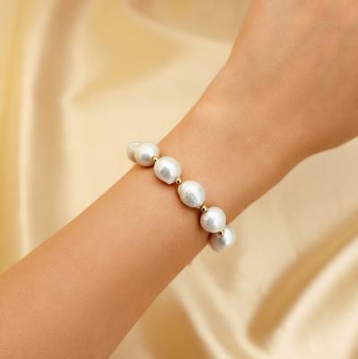 China Romantic Natural Freshwater Pearl Toggle Bracelets Bangles Vintage Pearl Bangle Bracelet Pearl Clasp Pearl Bangle Women Fine Jewelry for sale