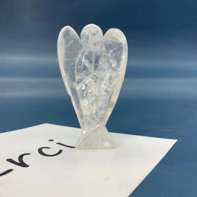 China Pure Europe Natural Quartz Crystal Angel Rock Water Clear Gemstone Pray Gift Crystal Crafts For Love Wedding for sale