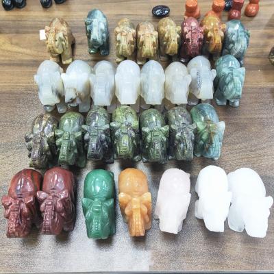 China Europe Crystal Crafts Hand Engraving Animals natural Crystal Carving Elephant For Decoration high quality for sale