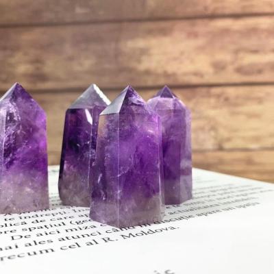 China High Quality Natural Point Crystal Purple Crystal Wand Quartz Europe Amethyst Crystal Crafts For Decoration for sale