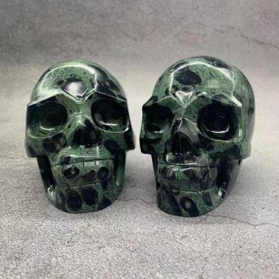 China Europe kambaba wholesale natural crystal skulls crystal carving green carved crystal crafts for decoration for sale