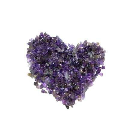 China Europe wholesale polished natural amethyst healing crystal chips for feng shui decoration for sale