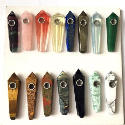 China Europe Rose Quartz Crystal Pipes Natural Cut Gemstone Crystal Crafts Quartz Trophy Folk Opener For Gift for sale