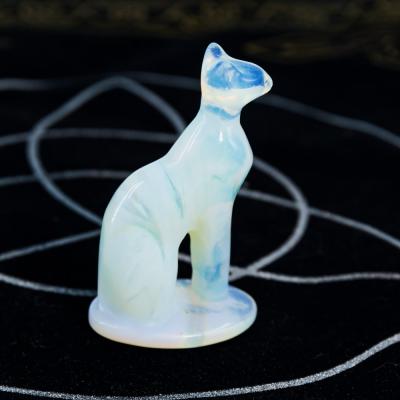 China Europe Opal Cat Quartz Healing Natural Crystal blasted hand made wholesale for sale