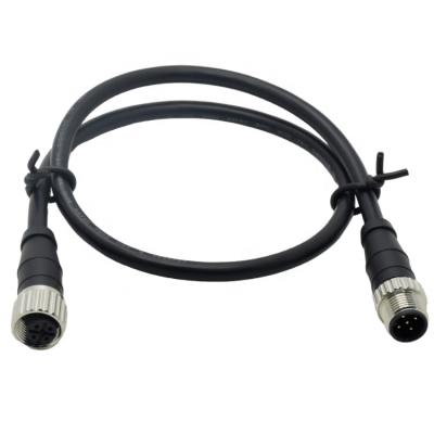 China M12 Automotive Sensors A Male To Female Cable Connector Contacts Unshielded 5Pin Molded On Cable IP68 M12 5pin Molded Cable for sale