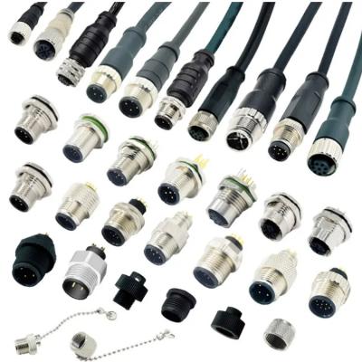 China M9 M16 M23 Circular Connector M9 M16 M23 7/8 2P 3P 4P 5P 6P 8P 12P 14P 16P Automotive Waterproof Cable IP68 Sensors A B D Code M5 M8 M12 Connector for sale