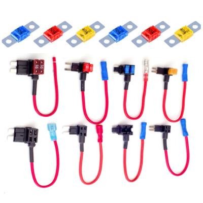 China Low Profile 1A Standard Automotive Midi Mega Maxi Blade Fuse ANS Fuse Holder Auto Faucet Mini Micro Micro 2 Fuse Holder for sale