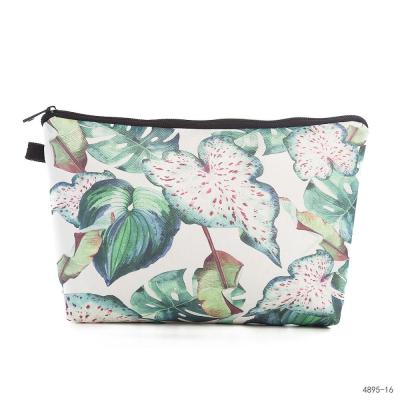 China Full Digital Printing Washable Custom Makeup Handbag Travel Cosmetic Bag for sale