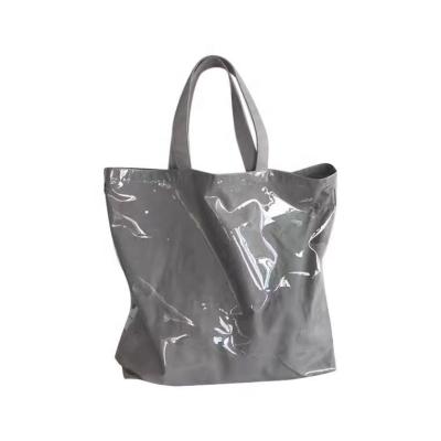 China New Fashion Eco-friendly Style Cool Light Silver PVC Waterproof Beach Bag for sale