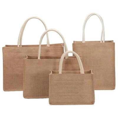 China Reusable Eco-Friendly Customization Printed Eco Friendly Reusable Jute Beach Shopping Bag Fashion for sale