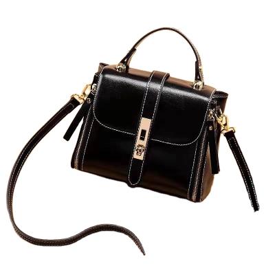 China 2022 Hot Sale Vintage Tote Bag Women's PU Oil Leather Messenger Bags Shoulder Bag For Lady for sale