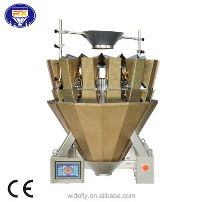 China 304 S/S High Accuracy Automatic Frozen Food Candy Potato Chips Weighing Multihead Scale for sale