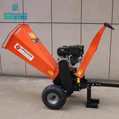 China Factory Forest Machinery 15HP 420cc Gasoline Engine Powered ATV Drum Wood Chipper Shredder Machines Wood Cutter for sale