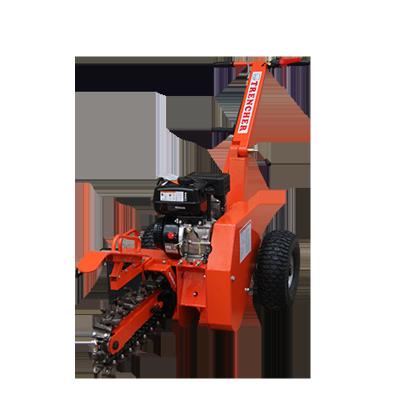 China New Hot Selling Farmhouse Gasoline 7HP Trencher Equipment Mini Trencher For Laying Cables Walk Behind Mini Chain Trencher for sale