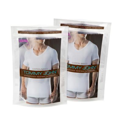 China Recyclable New Arrival Custom Clear Glossy Film Packaging Bags For Clothes Packaging for sale