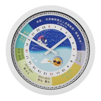 China Classy 12 Inch Children's Wall Decoration Plastic Cute Wall Clock Education Clock Home Decor Early Modern Clock Cartoon Children's Gift Clock for sale