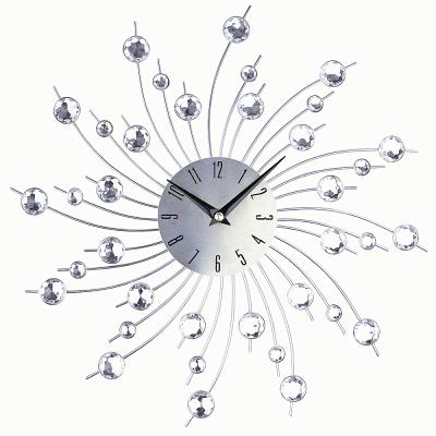 China 33cm Diamond Sublimation Style 33cm Diamond Sublimation Home Decor Antique Crystal Wall Clock Large Unique Modern Simple Minimalist Reloj De Pared 3D Clock for sale