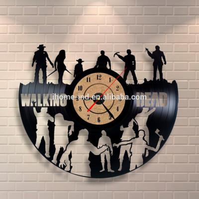 China CREATIVE Wall Clock 3D Vinyl Record Rise Quartz Clock Frameless Shape Modern Luxury Digital Wall Clock reloj peeled clocks for sale