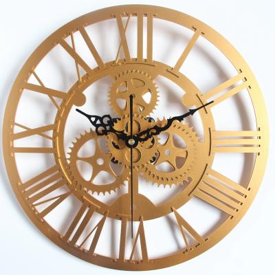 China 13 Inch Single Face Gear Quartz Clock Decor Quartz Wall Clocks Creative Quartz Acrylic Antique Home Numeral Living Room Analog Wall Clocks for sale