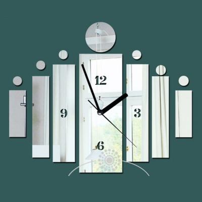 China 3D creative nordic modern CREATIVE DIY clocks large design home acrylic sticker art wall clocks decor home living slient wall Clock Clock for sale