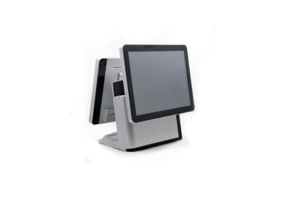 China 15'' 2 Touch Screen POS System Intel HM65 With TFT LCD Display for sale