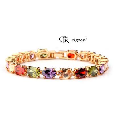 China FASHIONABLE 2023 Hot Sale High Quality Luxury Zircon Cigaoni Bracelet Silver Multicolor Gold Plated Fine Fashion Jewelry Bracelets for sale