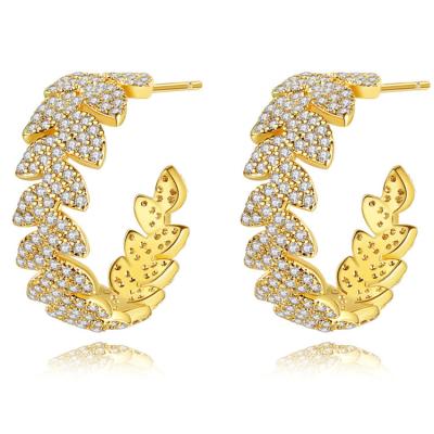 China 2023 Popular Cute Cigaoni Yiwu Zircon Circle Earrings Gold Plated Assembling Jewelry For Women For USA Market for sale