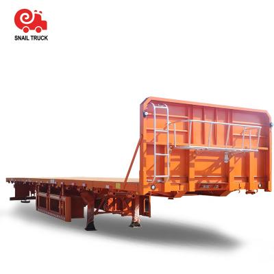 China Flat Platform Truck Trailer Stable Loading Capacity Good Stability Good Performance Trailer for sale