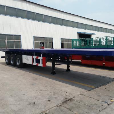 China Good capacity new or used container truck trailer flatbed trailer for export for sale