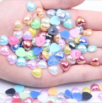 China Wholesale Fantasy ab Crystal Stones Glass Rhinestone Non Hot Fix Rhinestone Flatback Heart Shape For Nail Art Decoration for sale