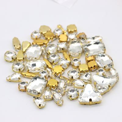 China Flatback Mix Shape Mix Size Colorful Sew On Rhinestone With Claw Flatback Claw Setting Crystals Clothes Clothes Dress Earring Belt for sale