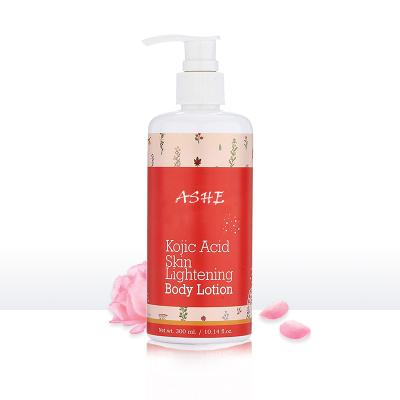 China Whitening Private Label Remove Mark Body Cream Skin Brightening Moisturizing Whitening Kojic Acid Body Lotion for sale