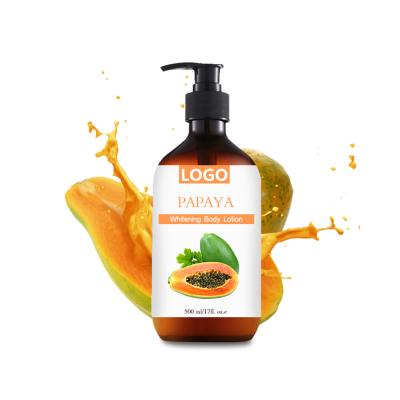 China Whitening Best Private Label Natural Papaya Brightening Whitening Lotion Moisturizing Pelling Body Lotion for sale