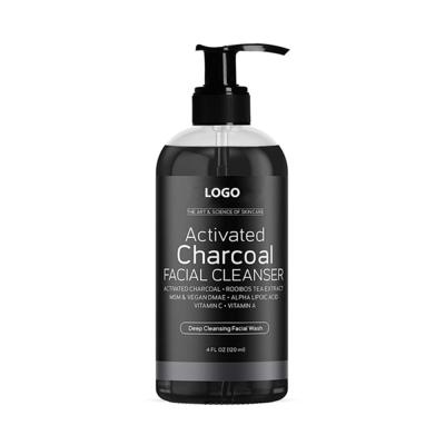 China Acne Treatment Private Label Organic Vitamin C One Activated Charcoal Facial Cleanser Deep Cleansing Face Wash for sale