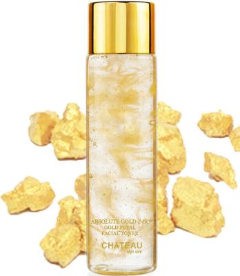 China Wholesale Private Label Face Skin Care Products Toner Skin Moisturizing 24K Gold Petal Facial Toner for sale