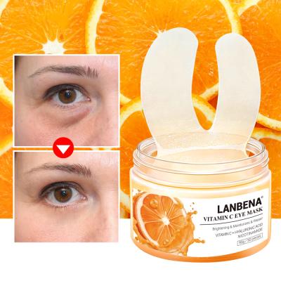 China LANBENA Anti-Puffiness Vitamin C Eye Patch Mask Circle Dark Eye Mask for sale