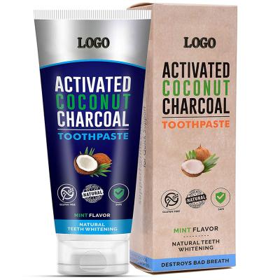 China Best Natural Vegan Organic Charcoal Teeth Whitening Whitening Toothpaste for sale