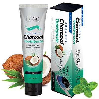 China Private Label Coconut Charcoal Oral Regenerative Natural Teeth Whitening Whitening Toothpaste for sale