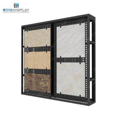 China Ceramic tile showroom display metal wall panel tile display slider display rack etc. for sale