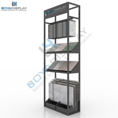 China Durable Factory Direct Simple Mosaic Ceramic Tile Shelf Sample View Display Rack Rack for sale