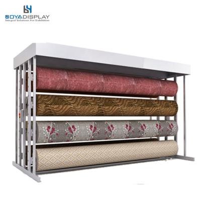 China Durable Metal Rolling Mat Cover Sample Display Rack For Sale for sale