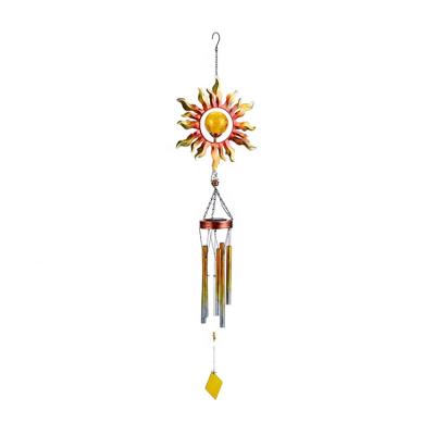 China Art Decor Hourpark Solar Light Wind Chimes Garden Hanging Ornaments Garden Wind Chimes with Aluminum Tube for sale