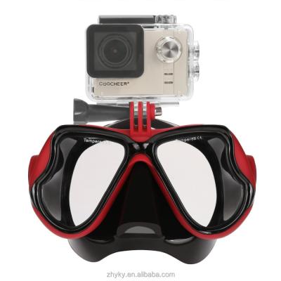 China (Male and female) adult water sport with camera diving mask for sale