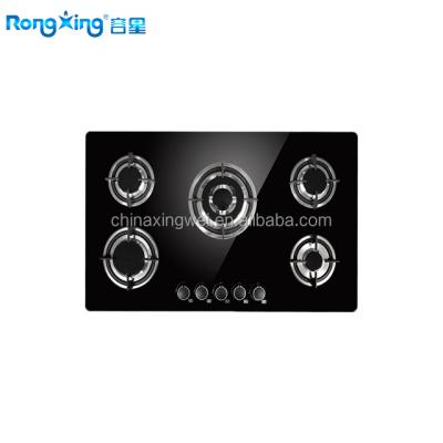 China 5burners Ceramic / Glass Built In Well Design Gas Stove for sale