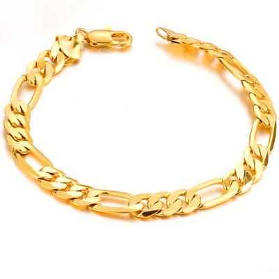 China Simple Style 18K Gold Plating Stainless Steel Charm Bracelet High Quality Man for sale