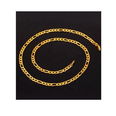 China Cuba 4MM6MM8MM10MM Gold Plated Stainless Steel Figaro Chain Wholesale for sale