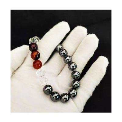 China 10MM CLASSIC Agate Crystal Magnet Beads Elastic Rope Beads Bracelet for sale