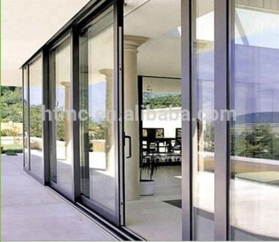 China Sliding Bullet Proof American Style Glass Window Aluminum Doors / Aluminum Stacker Doors for sale