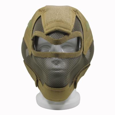 China Fashion OEM Full Face CS Steel Wire Mesh Mask Camo Camouflage Head Mesh Anti-stop Protective Outdoor Mask for sale